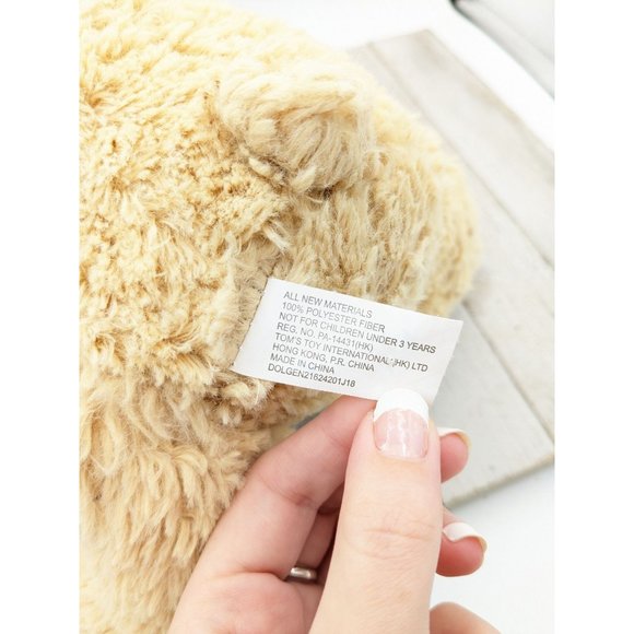 Tom's Toys International Teddy Bear Plush Stuffed Animal Sparkle Heart Pink Silv - Picture 4 of 4